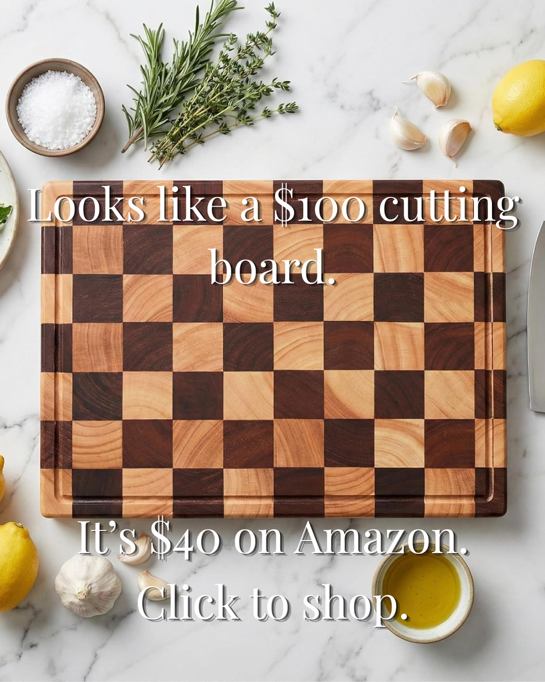 Acacia End Grain Cutting Board