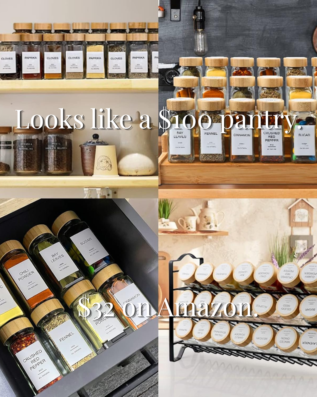 Glass Spice Jar Set
